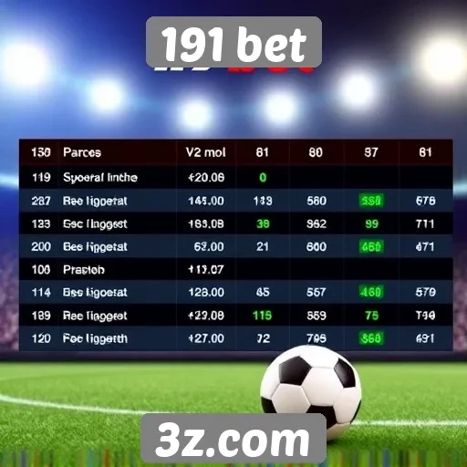 Comparativo de odds entre 191 bet e concorrentes